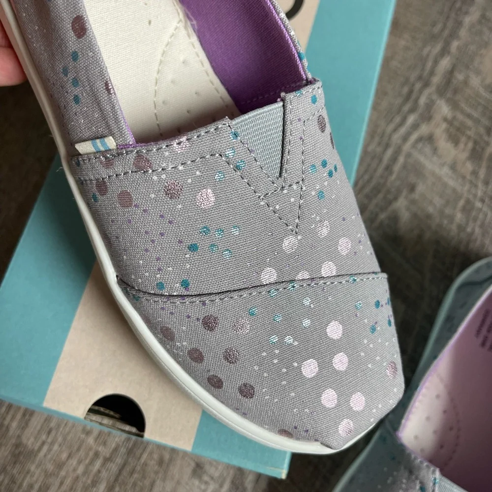 Toms Alpargata Drizzle Grey Superbloom Dot print shoes